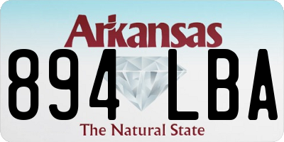 AR license plate 894LBA
