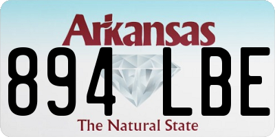 AR license plate 894LBE