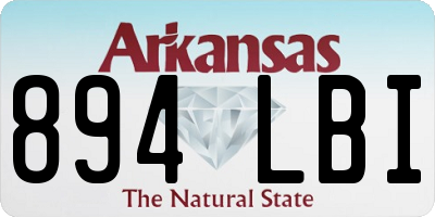 AR license plate 894LBI