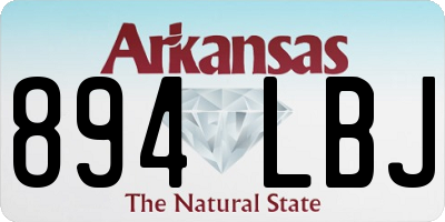 AR license plate 894LBJ