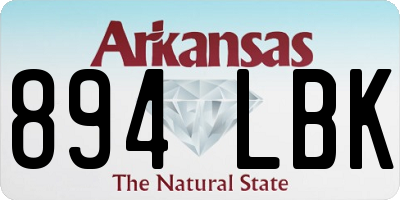 AR license plate 894LBK