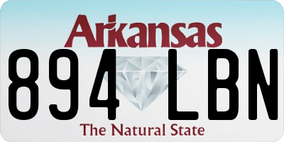 AR license plate 894LBN