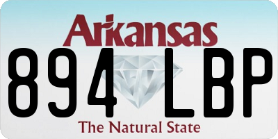 AR license plate 894LBP