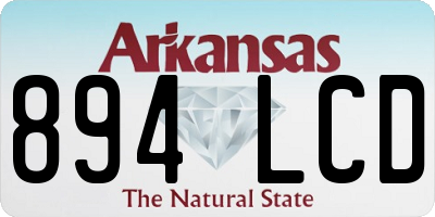 AR license plate 894LCD