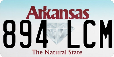AR license plate 894LCM