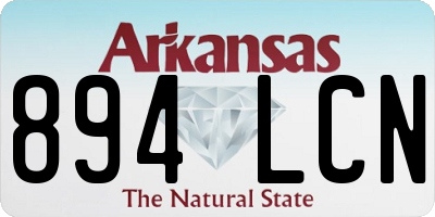 AR license plate 894LCN