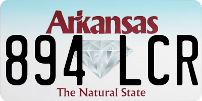 AR license plate 894LCR