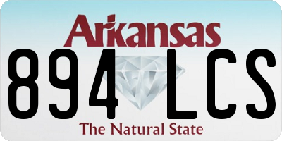 AR license plate 894LCS