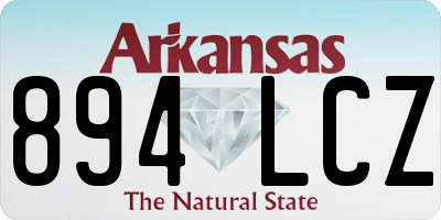 AR license plate 894LCZ