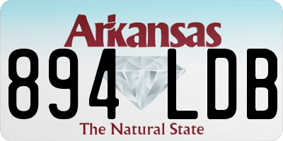 AR license plate 894LDB