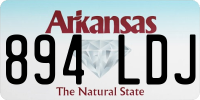 AR license plate 894LDJ