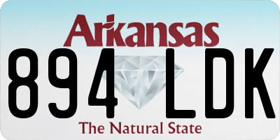 AR license plate 894LDK
