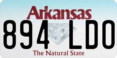 AR license plate 894LDO