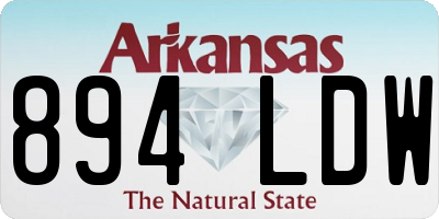 AR license plate 894LDW