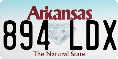 AR license plate 894LDX