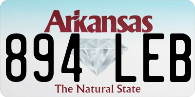 AR license plate 894LEB