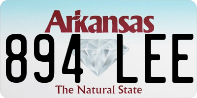 AR license plate 894LEE