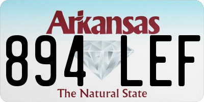 AR license plate 894LEF