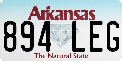 AR license plate 894LEG