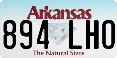 AR license plate 894LHO