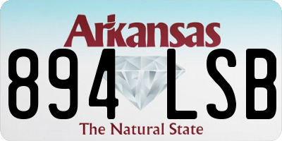 AR license plate 894LSB