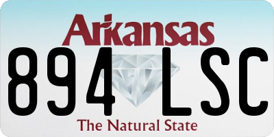 AR license plate 894LSC
