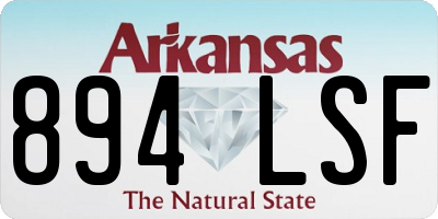 AR license plate 894LSF