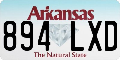 AR license plate 894LXD