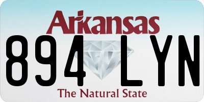 AR license plate 894LYN