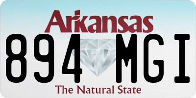 AR license plate 894MGI