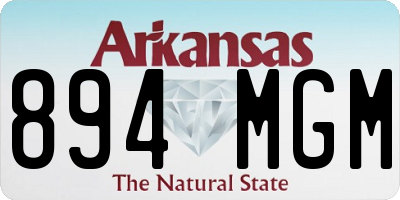 AR license plate 894MGM