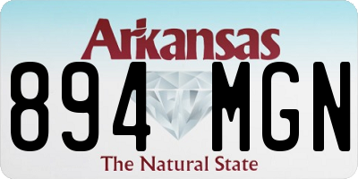 AR license plate 894MGN