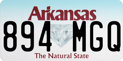 AR license plate 894MGQ
