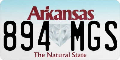 AR license plate 894MGS