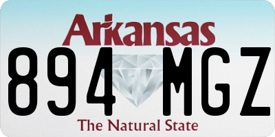 AR license plate 894MGZ