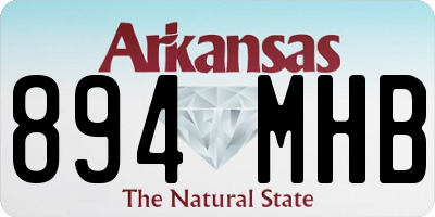 AR license plate 894MHB