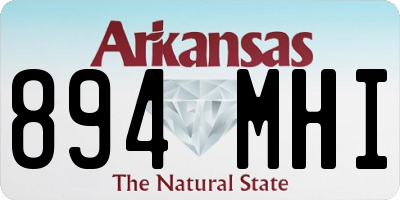 AR license plate 894MHI