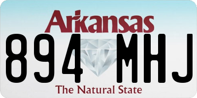 AR license plate 894MHJ