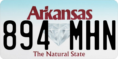 AR license plate 894MHN