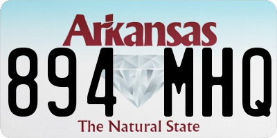 AR license plate 894MHQ