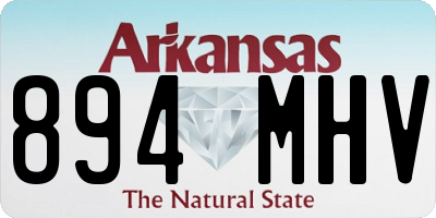 AR license plate 894MHV