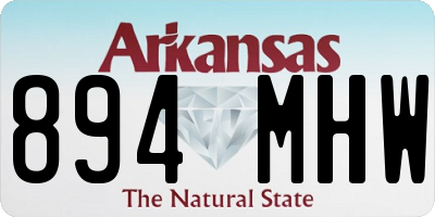 AR license plate 894MHW