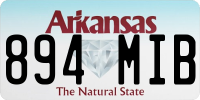 AR license plate 894MIB