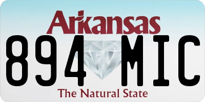AR license plate 894MIC