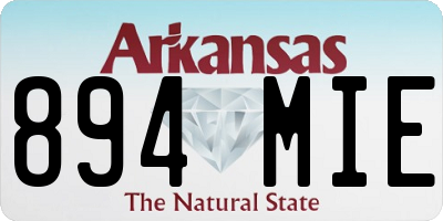AR license plate 894MIE