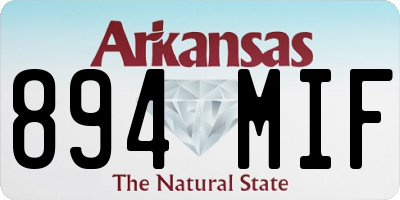 AR license plate 894MIF
