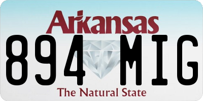 AR license plate 894MIG
