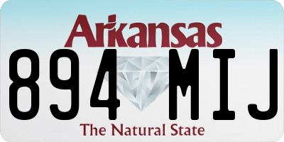 AR license plate 894MIJ