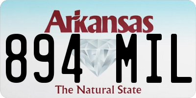 AR license plate 894MIL