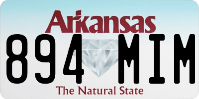 AR license plate 894MIM